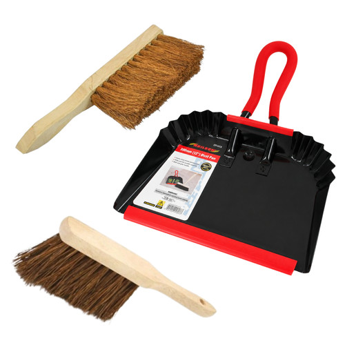 Piece metal dustpan brush - 3,