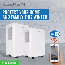 LEXENT 16L Smart Dehumidifier Air Purifier UV Steriliser 24H Timer Quiet UK