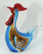 Murano-style art glass rooster
