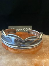 Silver Chunky Abstract Bangle