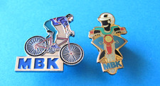 2, MBK Pin Badges, Bicycle & Motorbike. VGC
