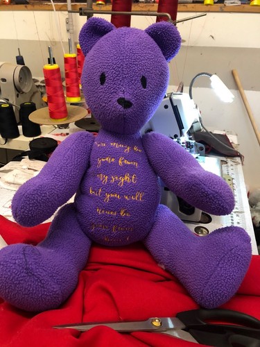 Gorgeous memory bear made - , from