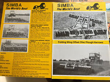 Simba of Sleaford;Job Plough & Disc Harrows-Double Sided Brochures x 2 Different