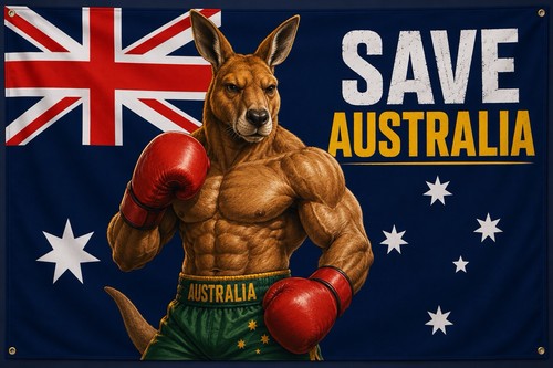 Save australia flag - australia, boxing
