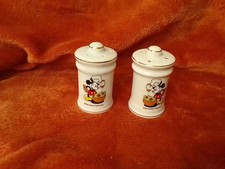 Walt Disney  Mickey Mouse Japan Salt And Pepper Pots VGC