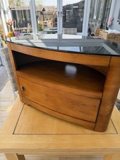 TV Stand - Curved Wood Design