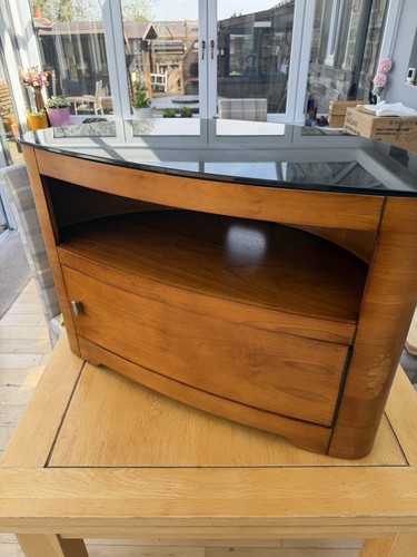 Stand curved wood design - tv,