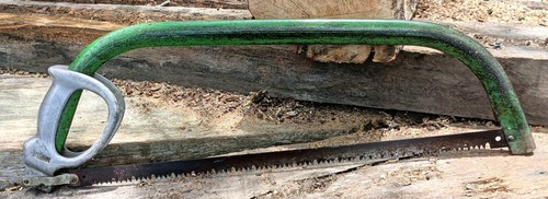 Vintage green inch bow saw - green,