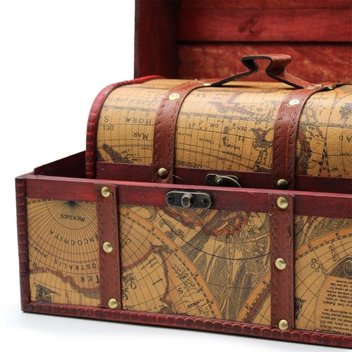 Old map chest set - chest, of