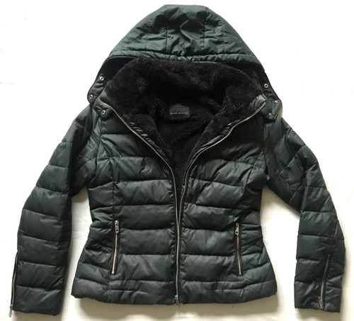 Zara green puffer - zara, padded