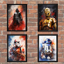 Star wars Posters Darth Vader R2D2 C3PO Stormtrooper Star Wars Gift set of 4