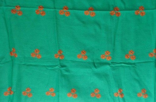 Vintage green linen orange - vintage,