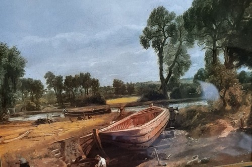 Framed print boat building - framed,