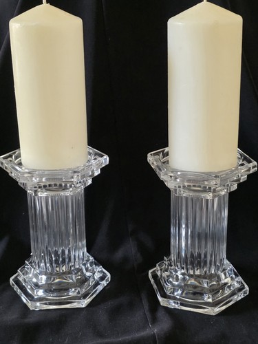Crystal candlestick pair - candlestick,