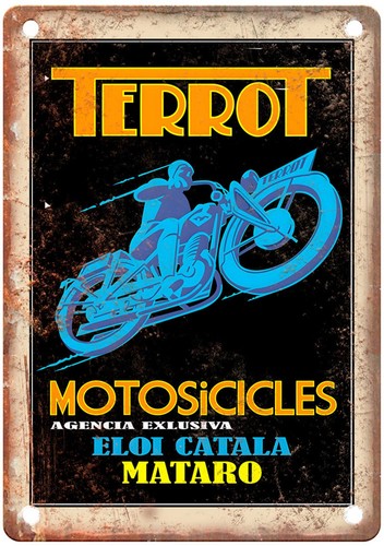 Vintage motorcycle sign terrot - sign,
