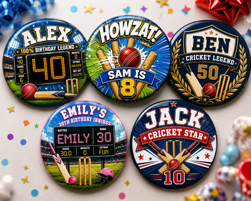 Personalised cricket birthday - personalised,
