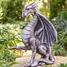 Gigantic Dragon Statue Indoor/Outdoor Medieval-Dragon Statue Courtyard Decor UK!