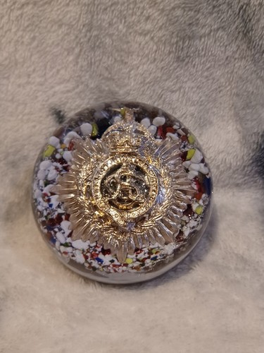 Vtg glass domed paperweight - vtg,