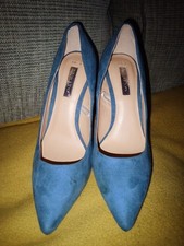 Womens Blue Suede Stileto