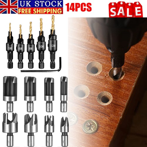 Wood plug cutter set - plug,