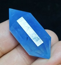 12 Sided Natural Blue Aquamarine Crystal Double Wand Terminated