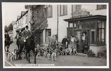 Postcard Exford Exmoor Somerset hunt hunting hounds Crown Hotel RP