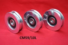 59mm “R” Groove steel pulley wheel for 6, 8 and 10mm rope or wire with bearing 