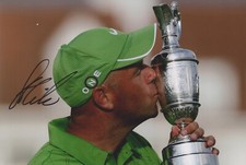 Stewart Cink signed 12x8" Open golf photo / COA