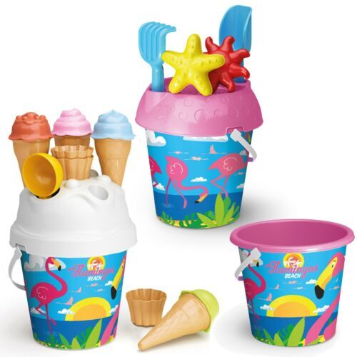 Flamingos outdoor sand bucket - flamingos,