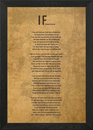 Rudyard kipling poem framed - kipling,