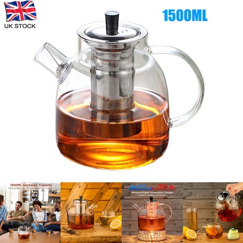 Glass teapot with removable - glass,