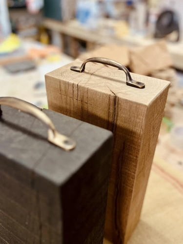 Solid oak patio doorstop - patio,