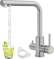 DAYONE Stainless Steel Dual Lever 3 Way Water Filter Kitchen MIXER TAP - CD2