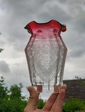 Antique Cranberry Engraved