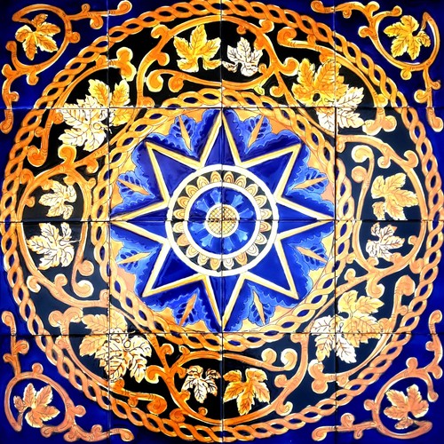 24inx24in ceramic tile mosaic - 24inx24in,