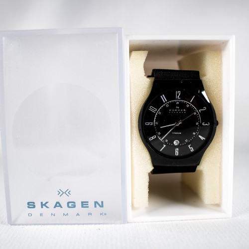 Skagen 233xltmb titanium - titanium, black