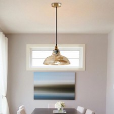 New Modern Vintage Industrial Retro Loft Glass Ceiling Lamp Shade Pendant Light