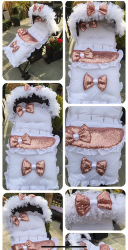 Pram pushchair frilly bling - pushchair,