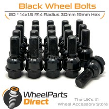 Wheel Bolts R14 Black for