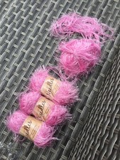 Needles fluffy textured pink knitting wool yarn 3 x 50g plus a little extra