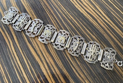 Vintage silver tone filigree - vintage,