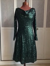Bombshell Dress by Katya Wildman, Green Sequin, Size 14