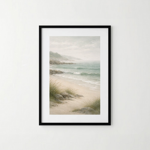 Coastal beach print - print, with