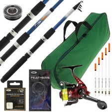 Travel Fishing Setup Telescopic 6ft Rod And Reel With Tackle Sea Coarse Fishing