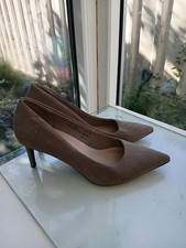 BNWT MARKS & SPENCERS LADIES FAUX SUEDE STILETTO 60S STYLE POINTED SHOES SIZE 8