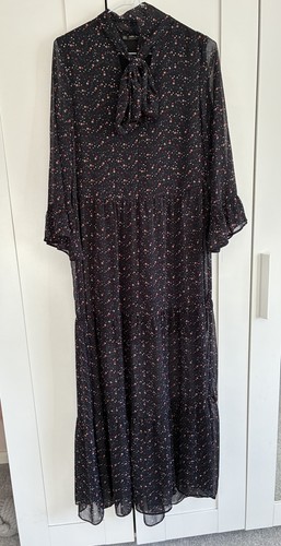 Zara blue floral midi maxi - blue,
