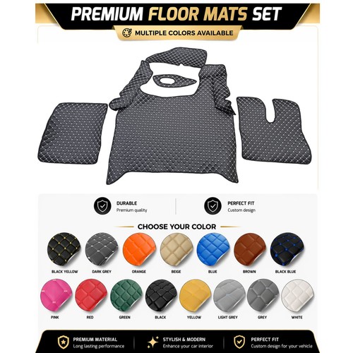 Eco leather truck floor mats - truck,