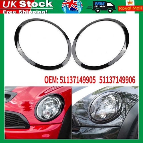 Pair gloss black headlight - pair,