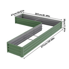 L Shaped Raised Garden Bed