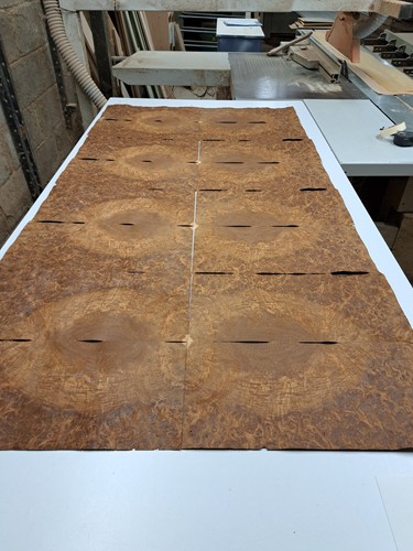 Burr brown oak wood veneer - oak,